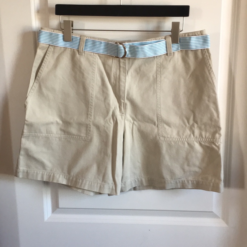 Jones New York Flat Front Shorts with Belt